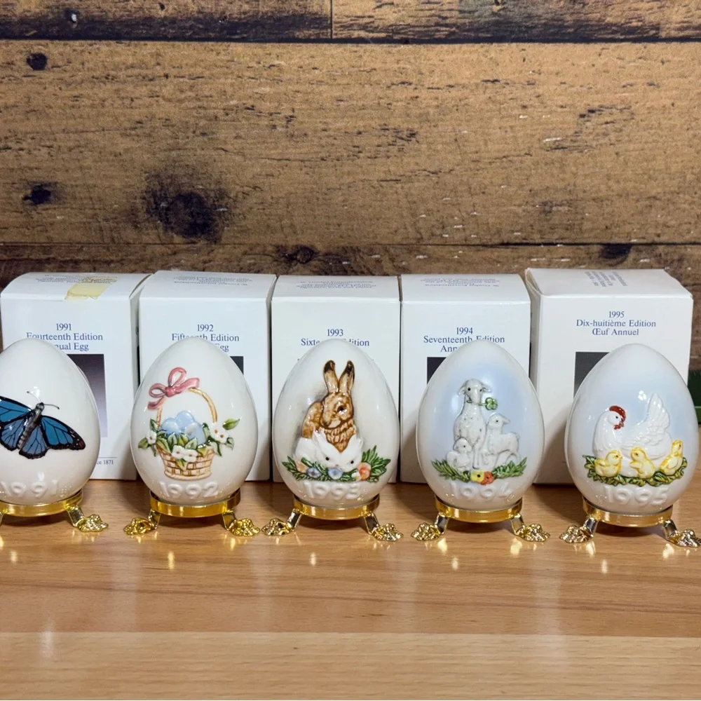 Decorative Porcelain Egg Collection set